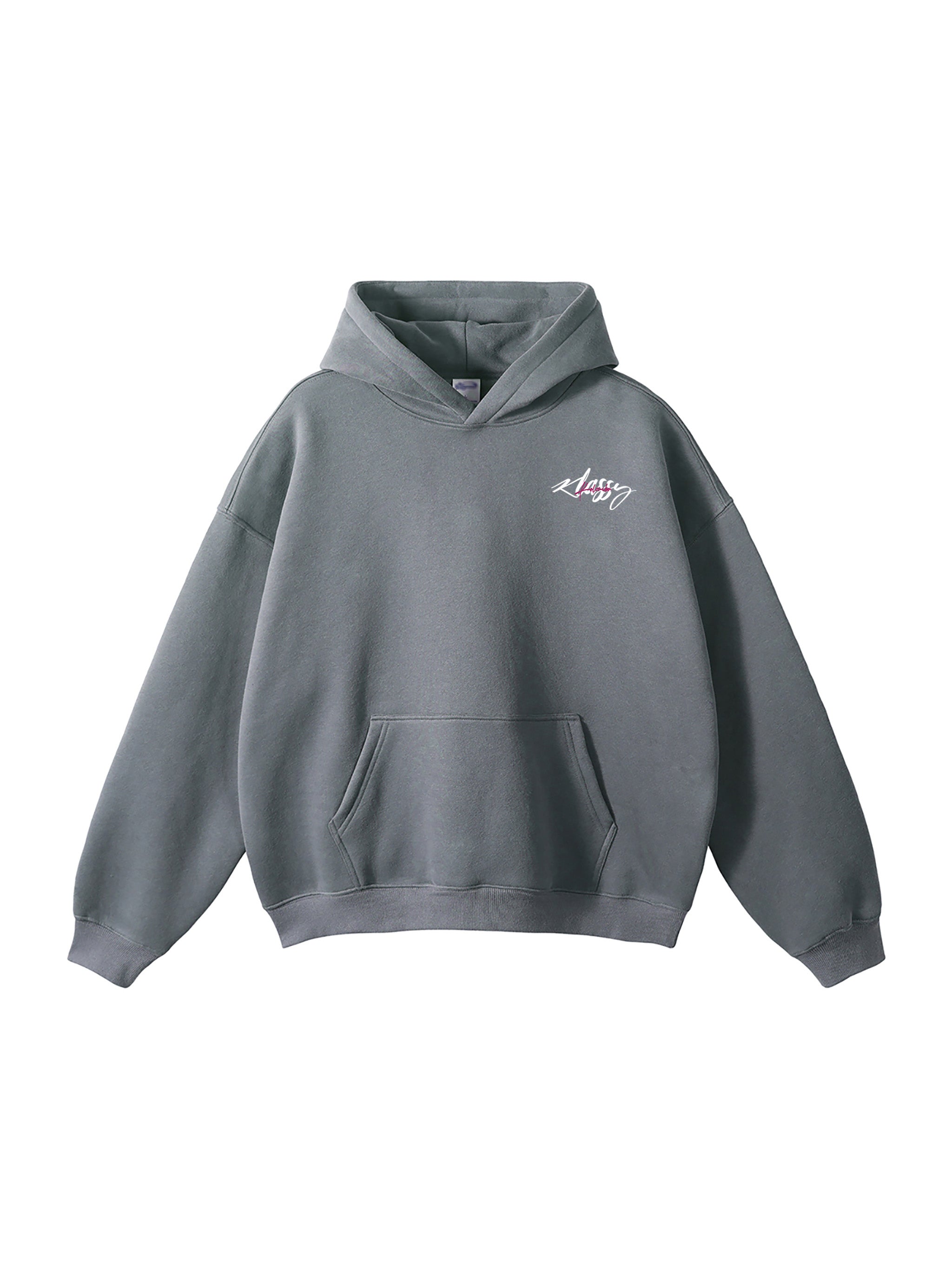 Gray Oversize Fleeced Hoodie – Klassy Kolombo