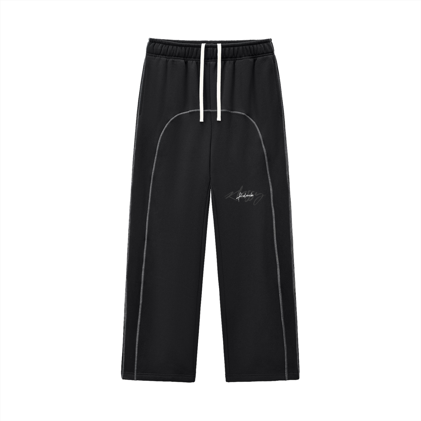 Contrast Stitched Fleece Sweatpants