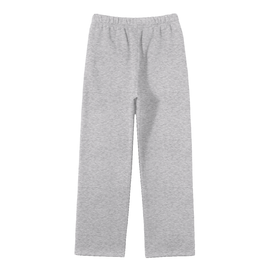 Pantalones rectos unisex de polar gris de estilo urbano