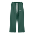 Pantalones rectos de polar verde Eden unisex de estilo urbano