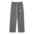 Pantalones rectos unisex de polar gris de estilo urbano