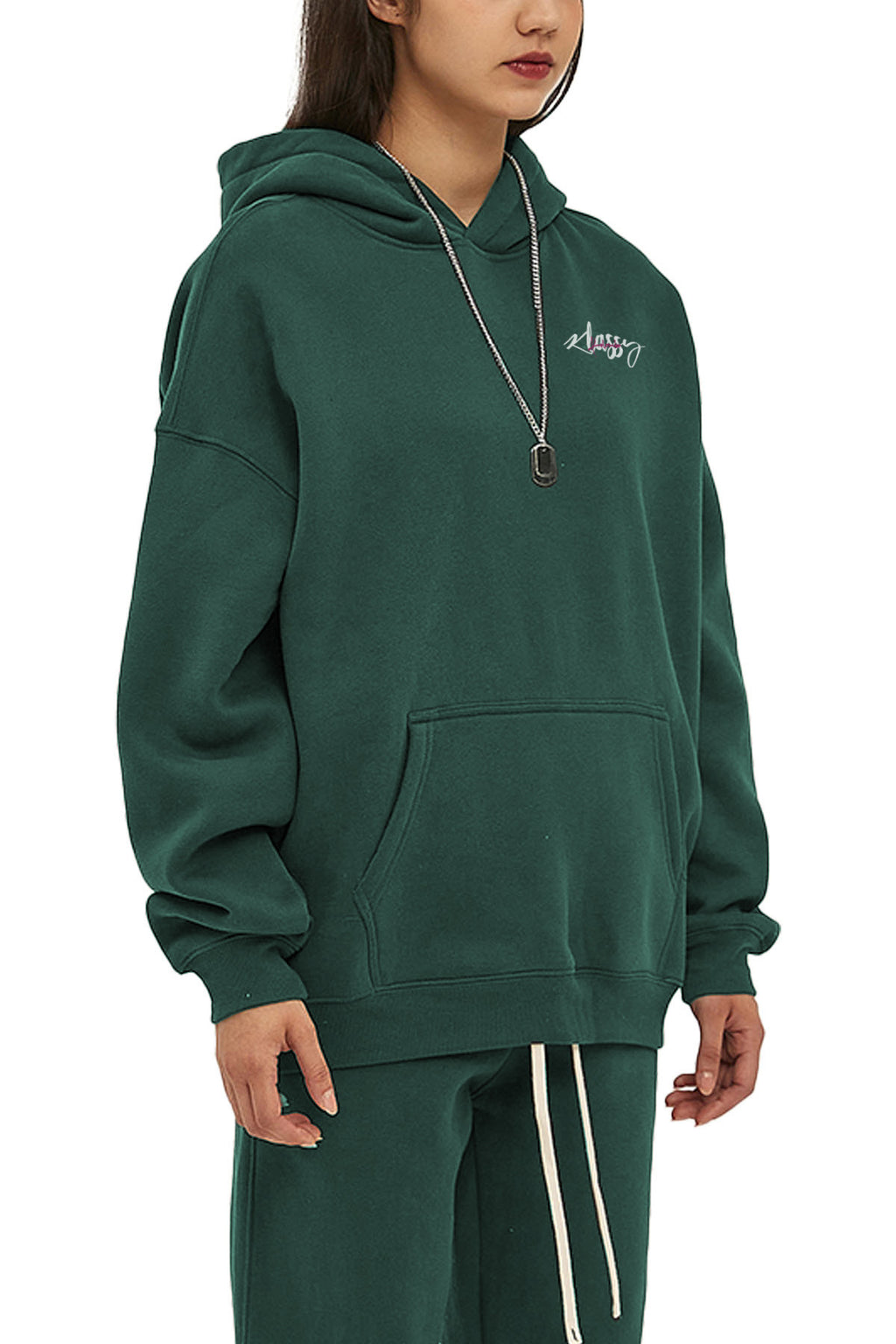Eden Green Oversize Fleeced Hoodie