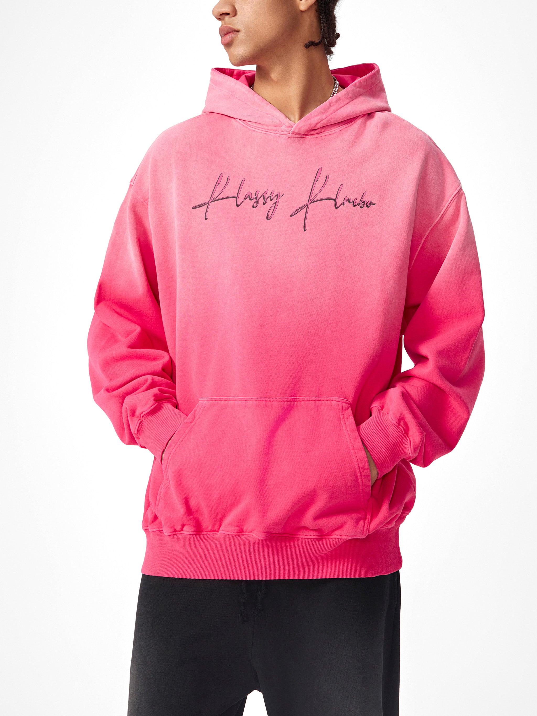 Pink Heavyweight Sunfade Oversized Hoodie