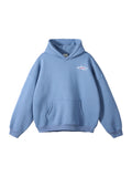 Medium Blue Oversize Fleeced Hoodie