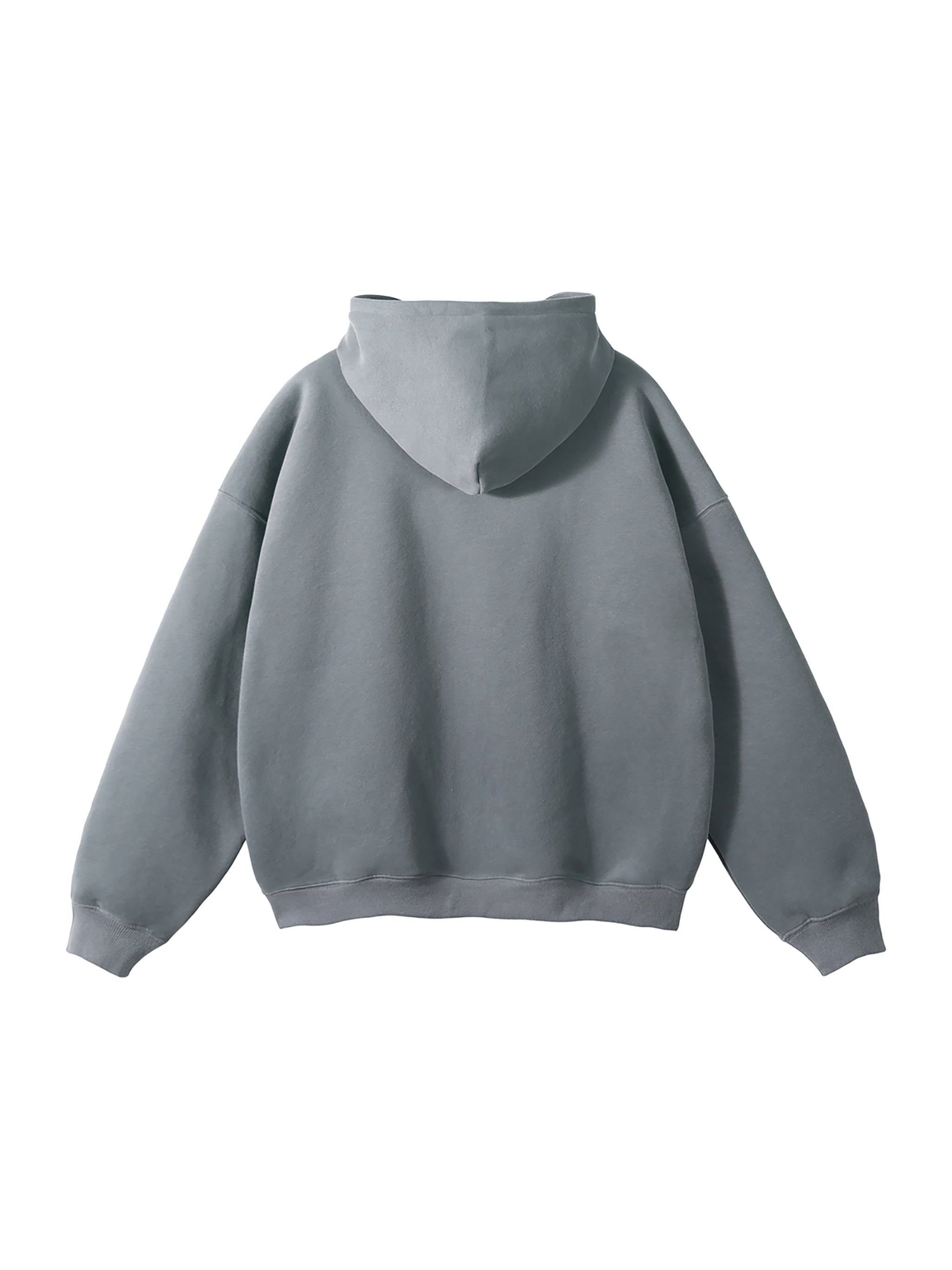 Gray Oversize Fleeced Hoodie
