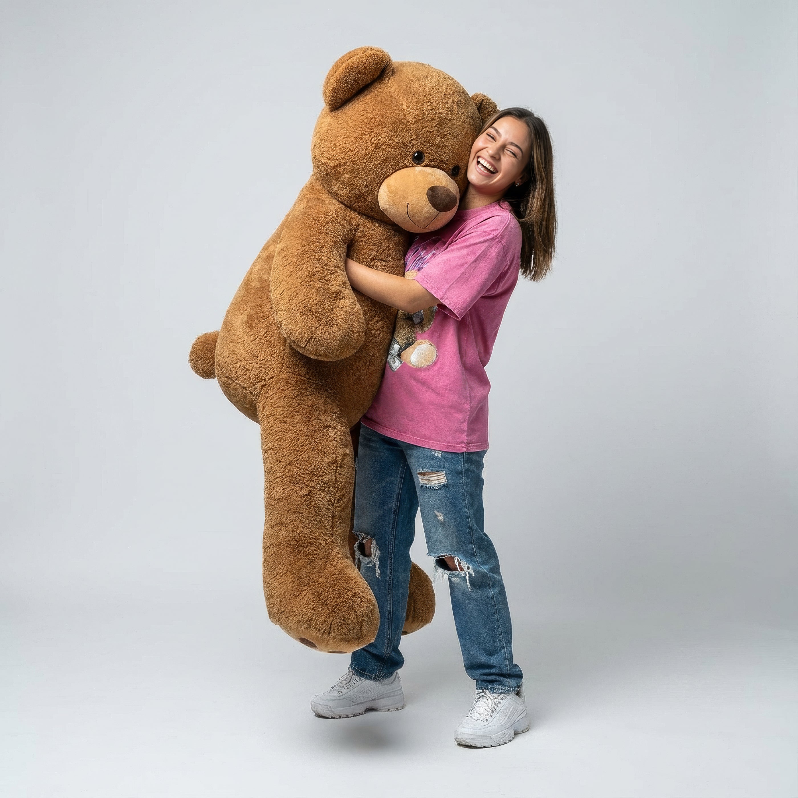 Pink Snow Washed Oversized Cotton T-Shirt