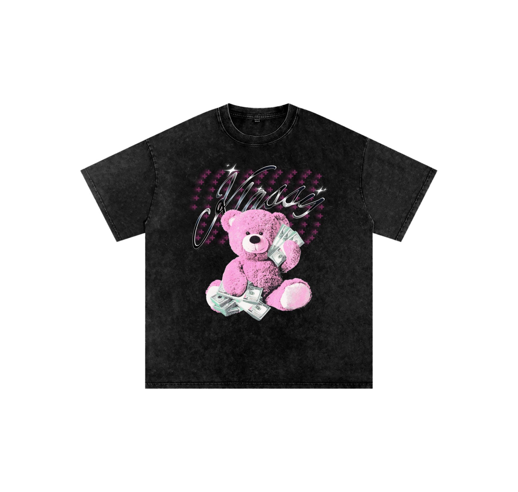 Snow Washed Oversized Cotton T-Shirt