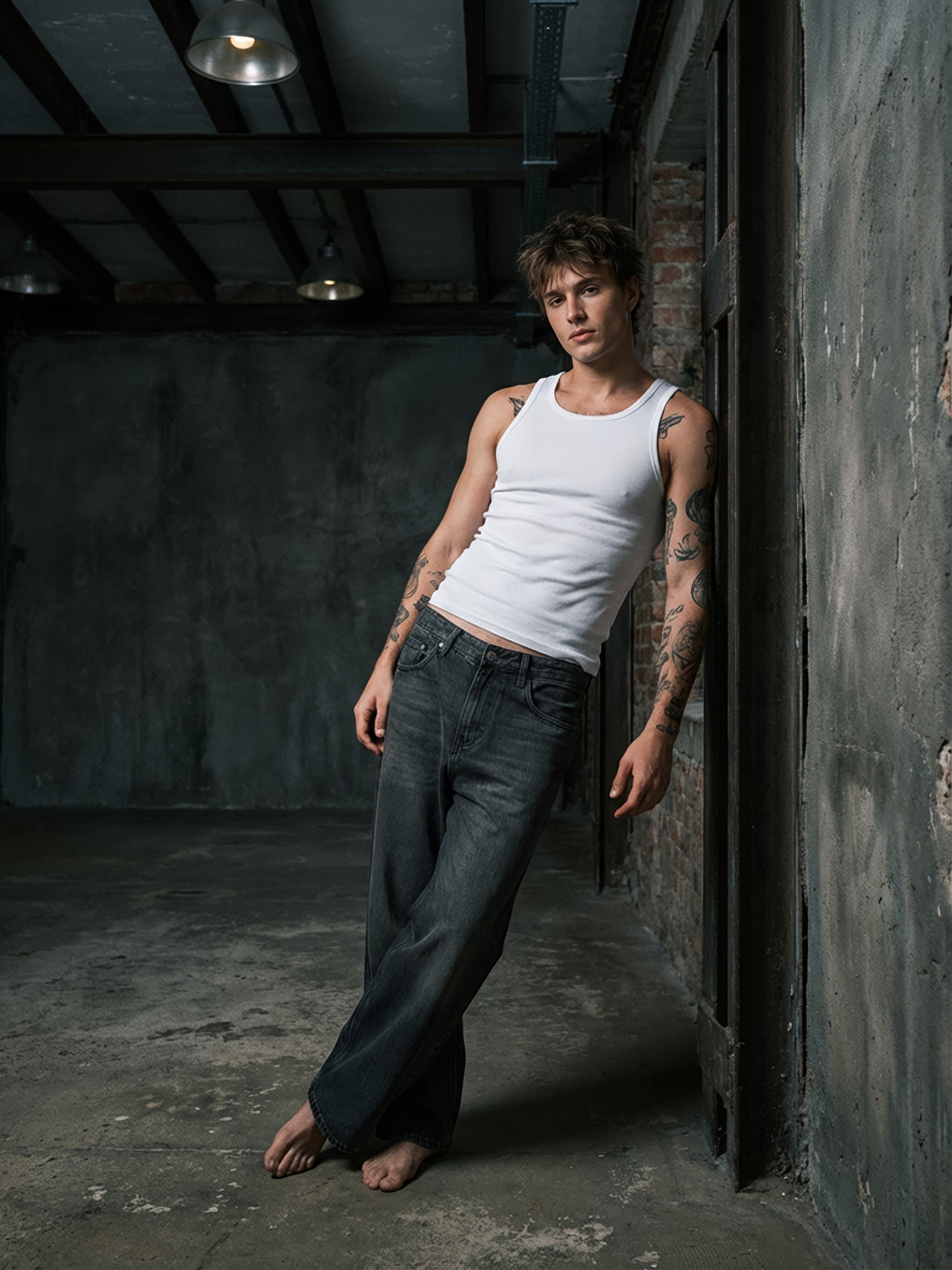 Vintage Wash Heavyweight Denim Jeans