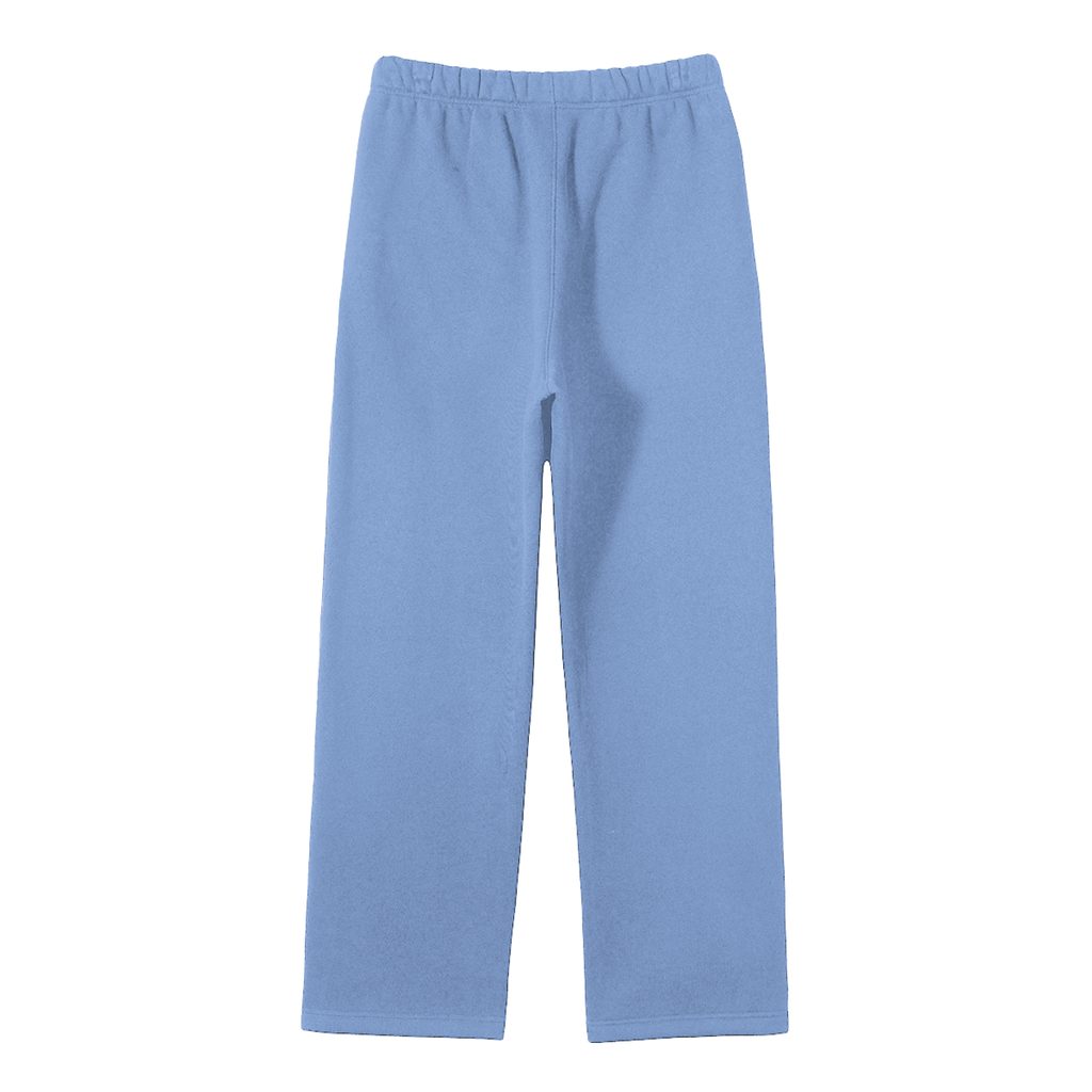 Pantalones rectos de polar azul medio unisex de Streetwear