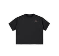 Boxy Half-Sleeve Raw-Edge T-Shirt