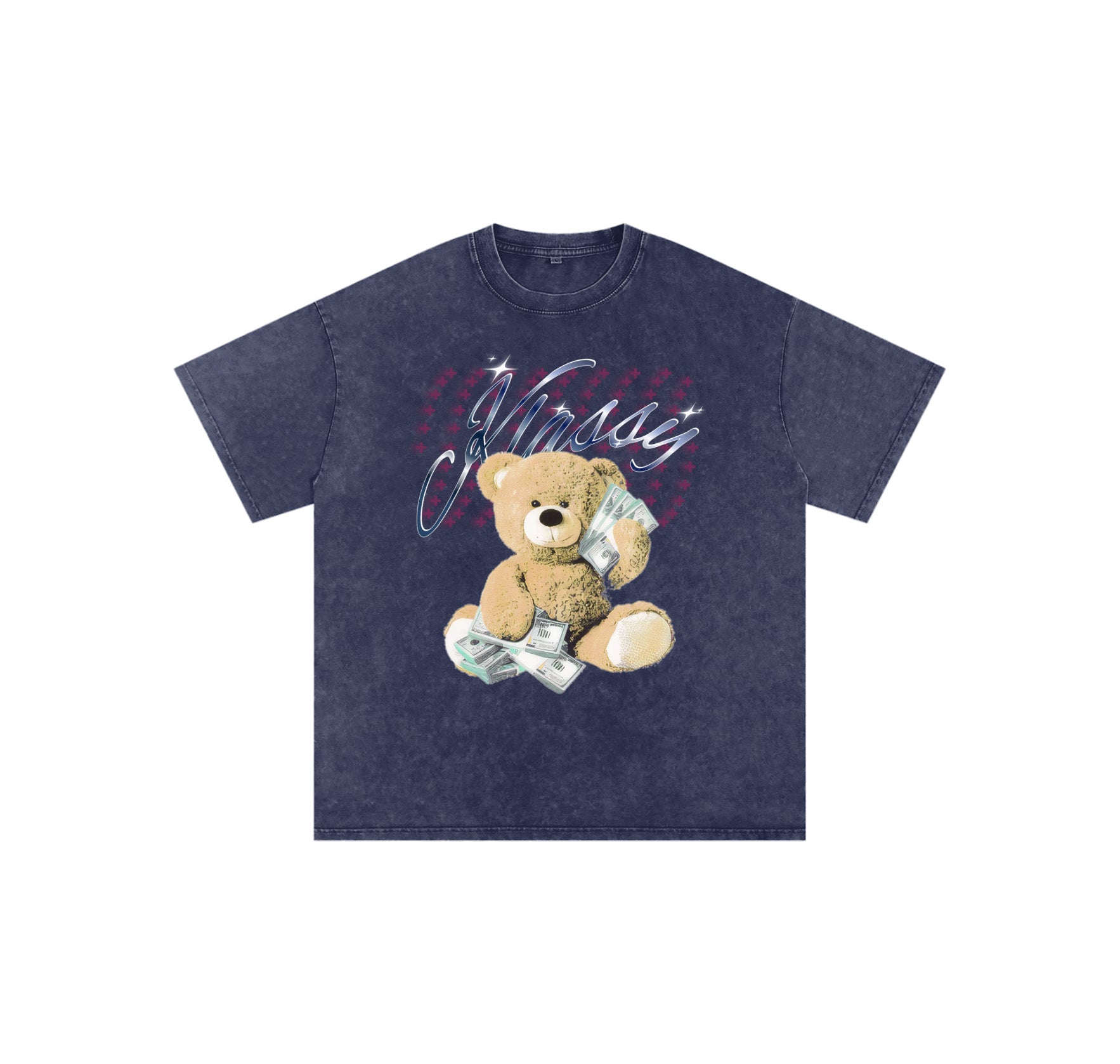 Pink Snow Washed Oversized Cotton T-Shirt