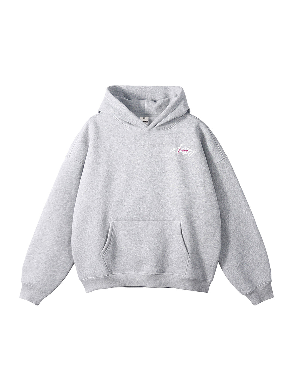 Flower Gray Oversize Fleeced Hoodie
