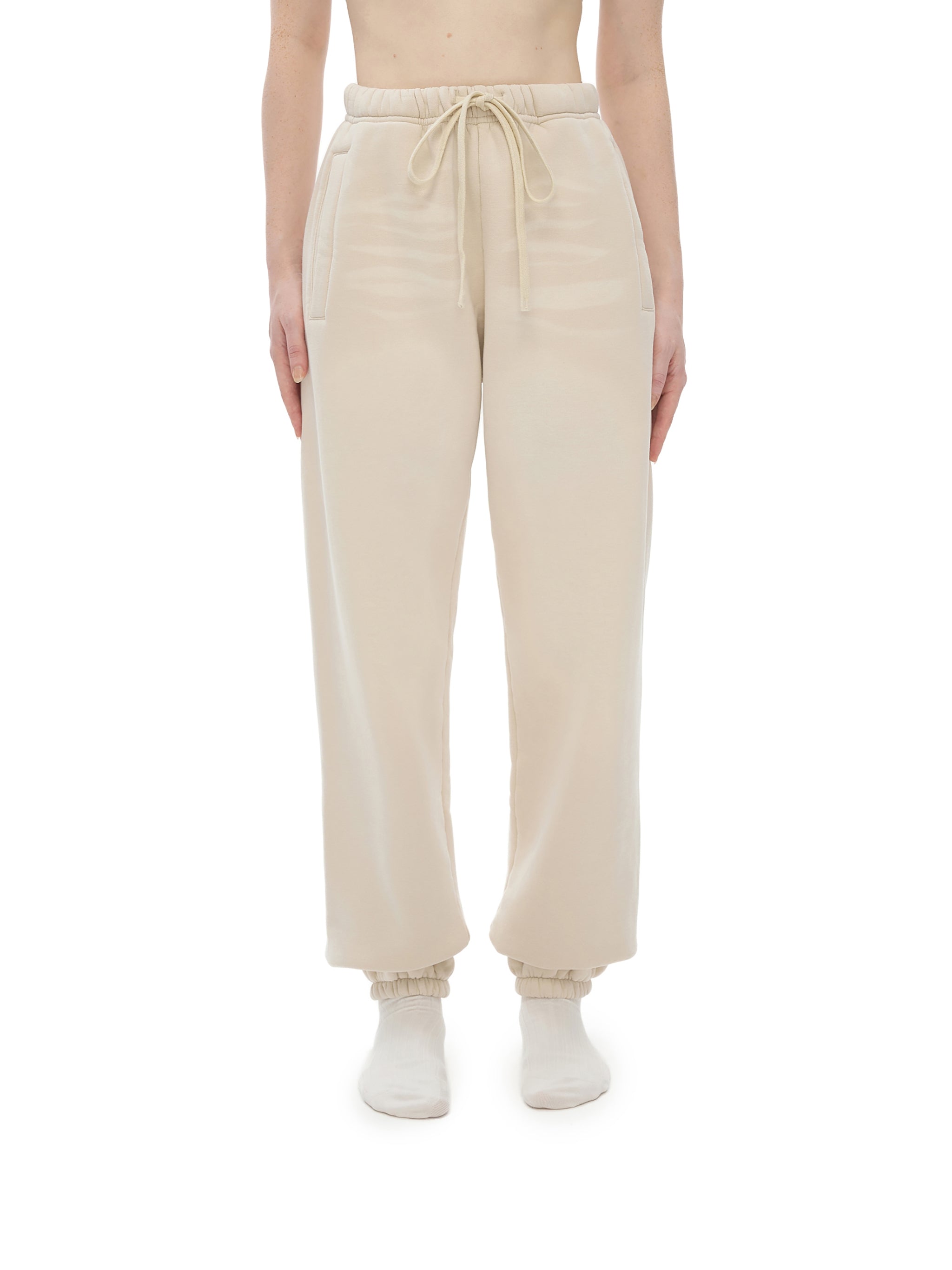 Gray Camel Sunfade Fleeced Sweatpants