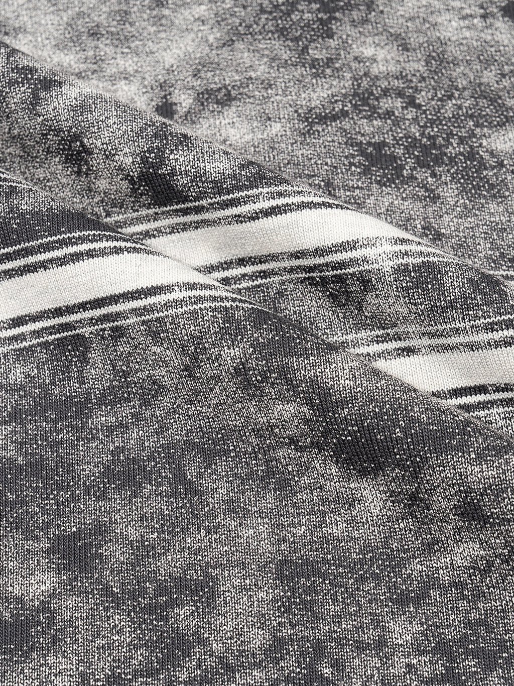 Camiseta cuadrada de rayas lavadas con nieve