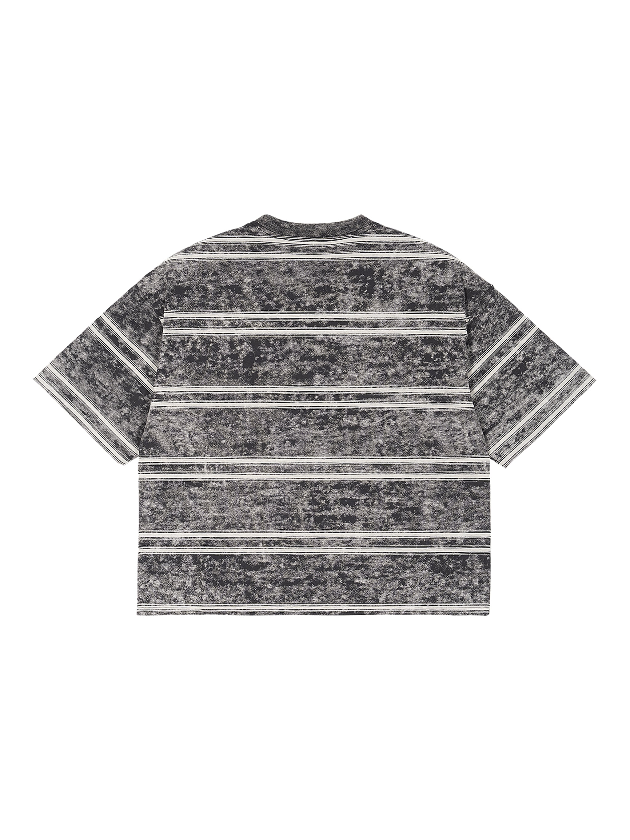Snow Washed Striped Boxy T-Shirt