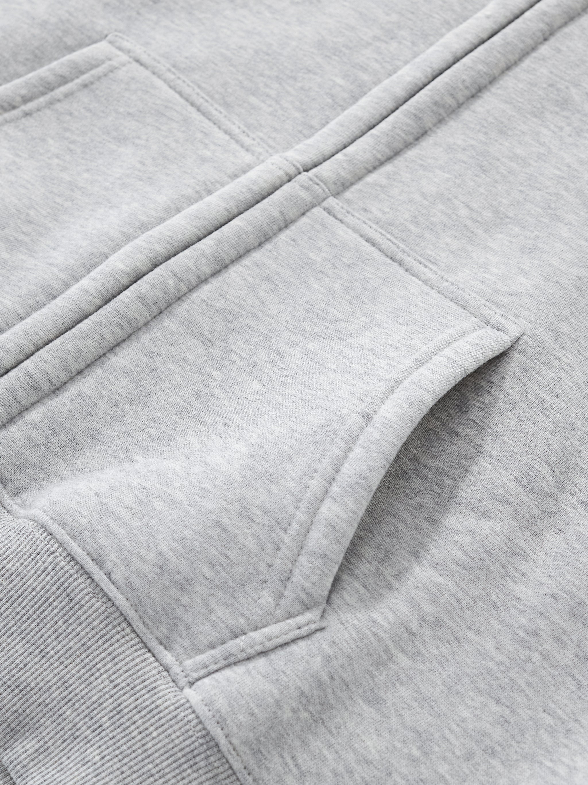 Gray Fleeced Zip-Up Cropped Hoodie