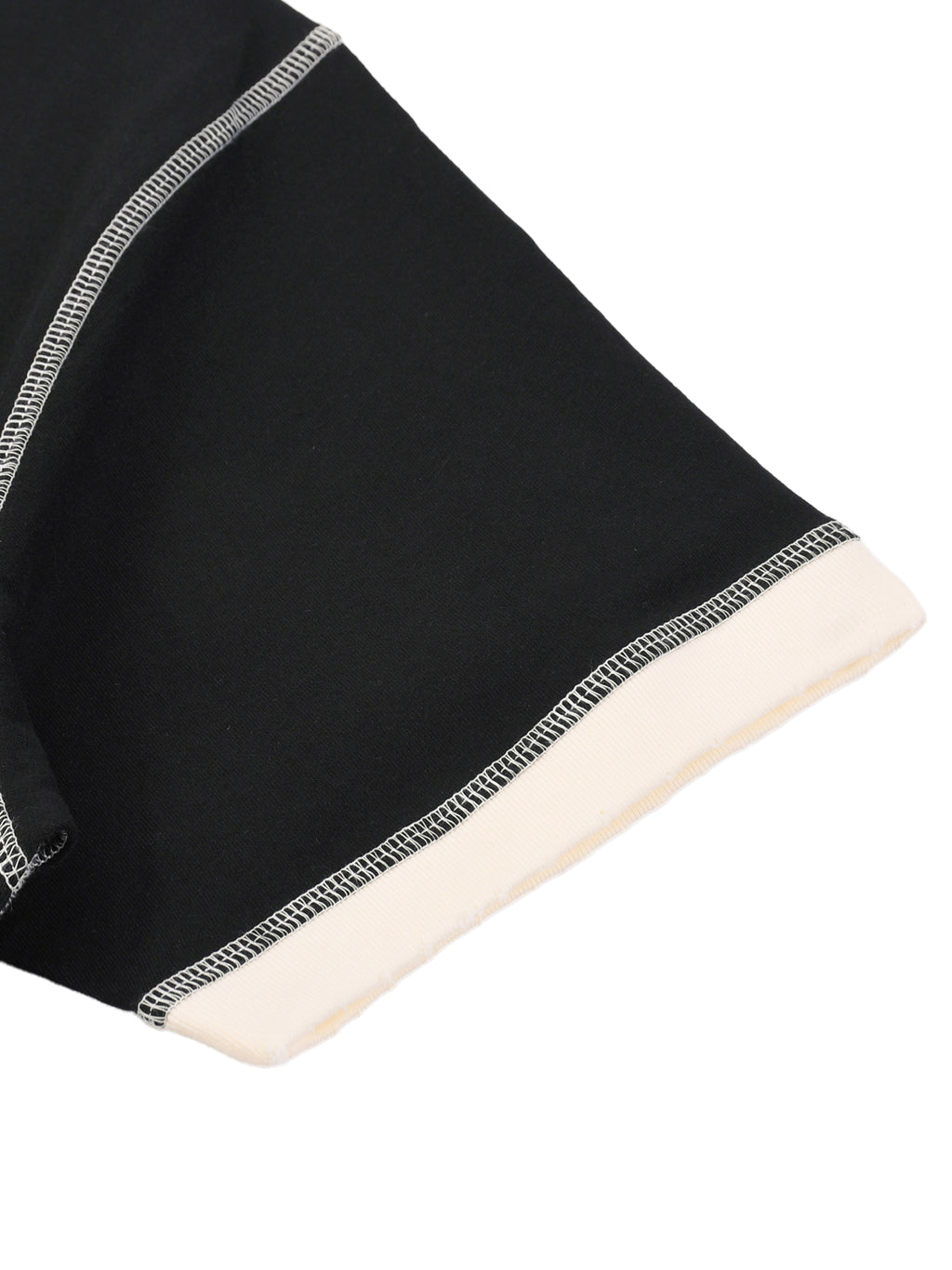 Camiseta de algodón con costuras en contraste